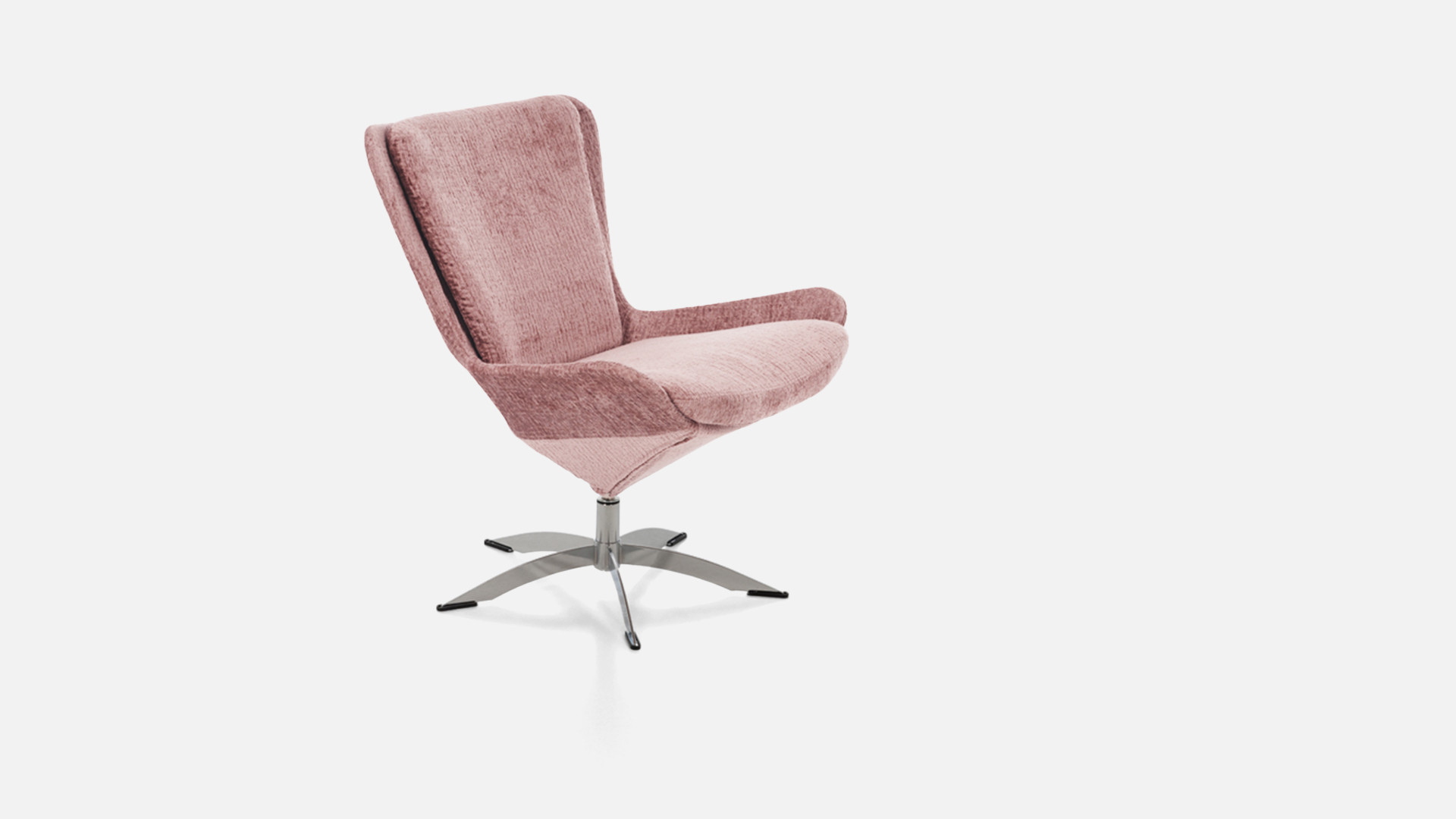 LIVY fabric swivel armchair | Scandinavian design and perfect comfort