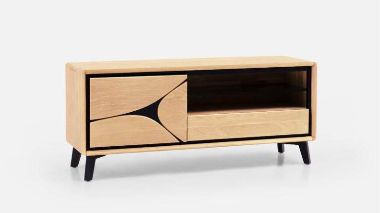 1-door TV stand FRANCE | Solid oak