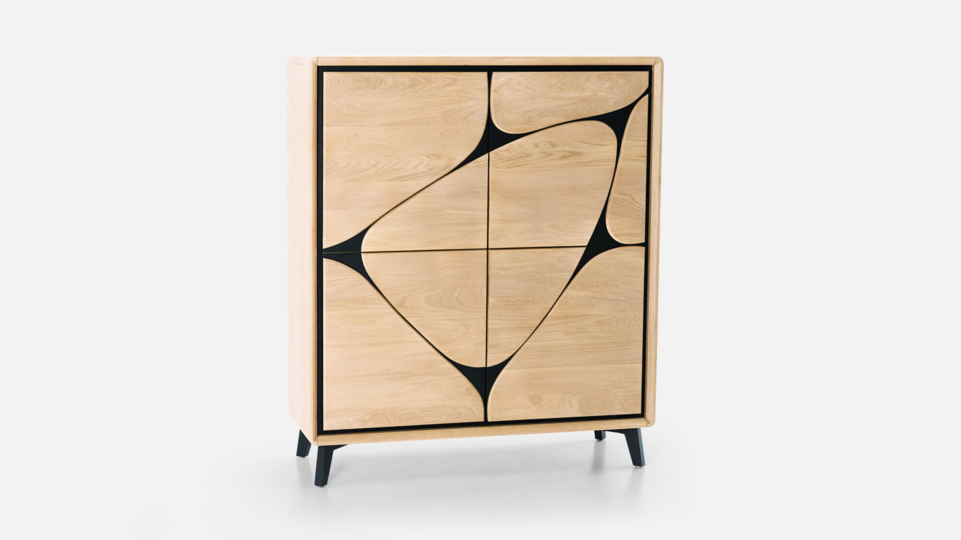 4-door tall unit FRANCE | Solid oak