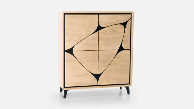 4-door tall unit FRANCE | Solid oak