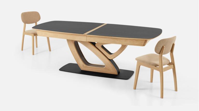 Extendable rectangular dining table FRANCE | Chêne Massif