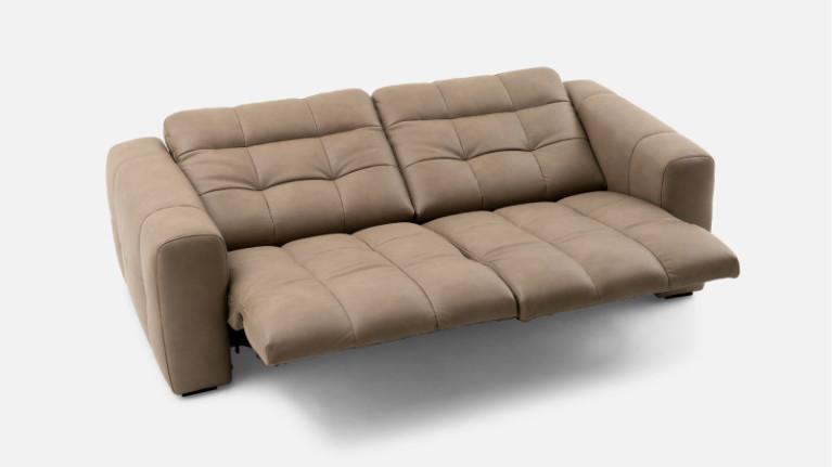 BEACH leather electric recliner sofa | 100% modular