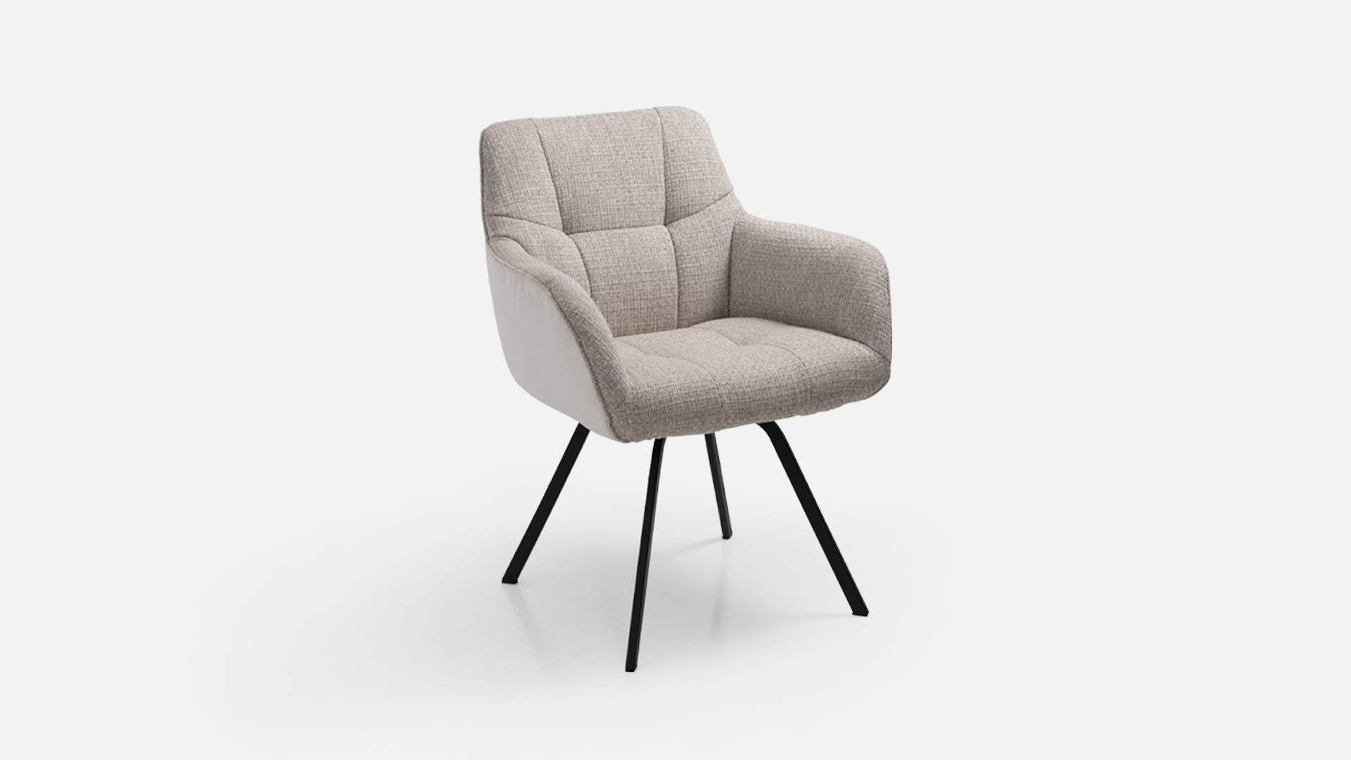 LITCHI fabric swivel armchair | Scandinavian design and comfort