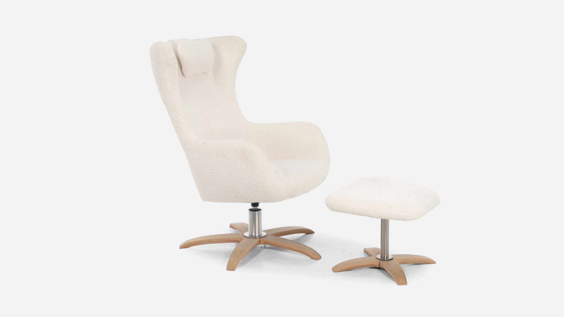 DEXTER fabric swivel armchair | Comfort and elegance