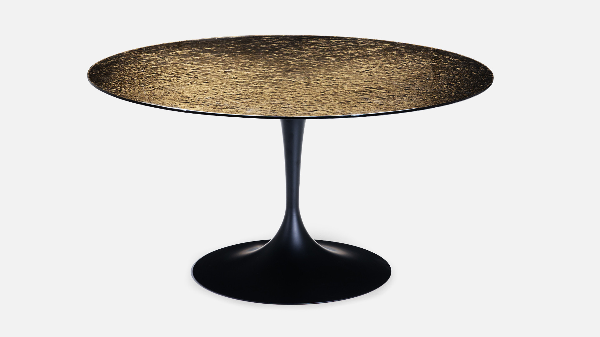 RETRO round glass dining table | Beauté singulière