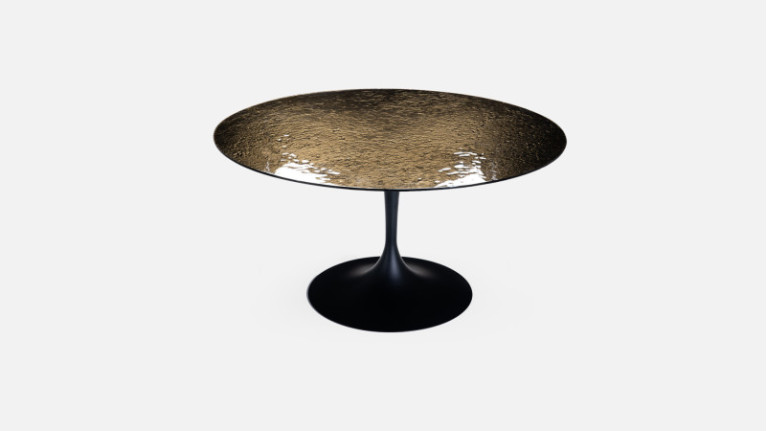 RETRO round glass dining table | Beauté singulière