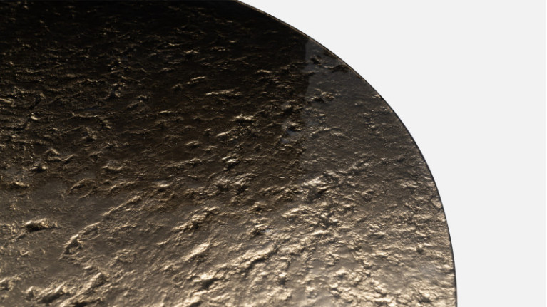 RETRO round glass dining table | Beauté singulière