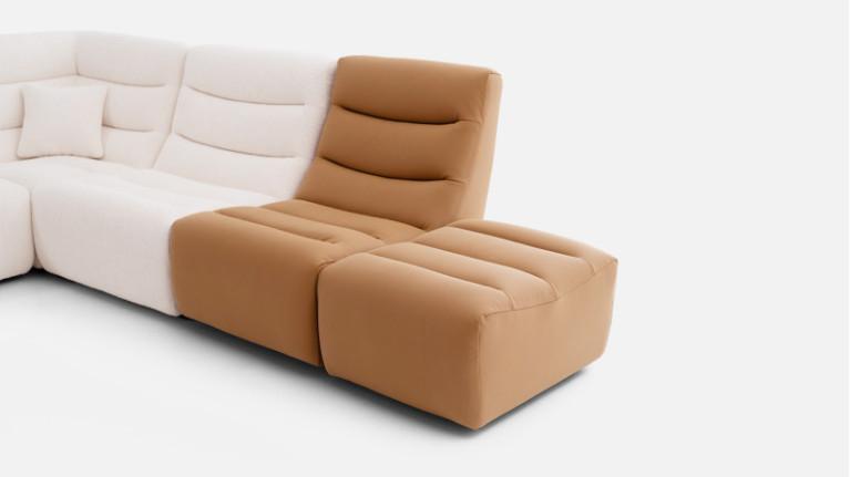 LOTUS fabric modular corner sofa
