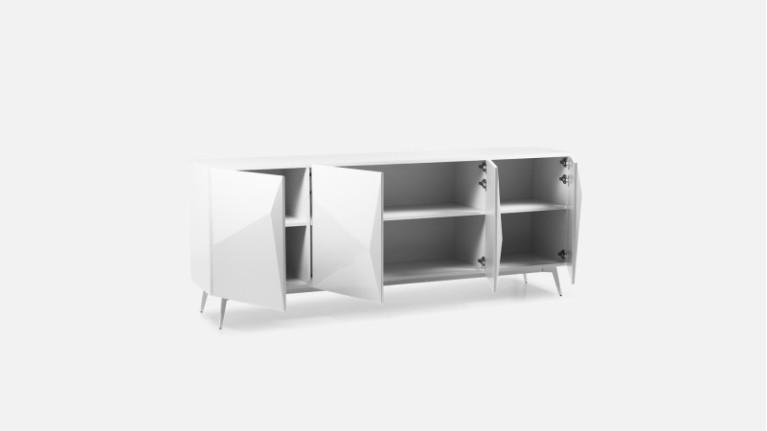ORIGAMI 4-door sideboard in high-gloss lacquer | Minimalist design