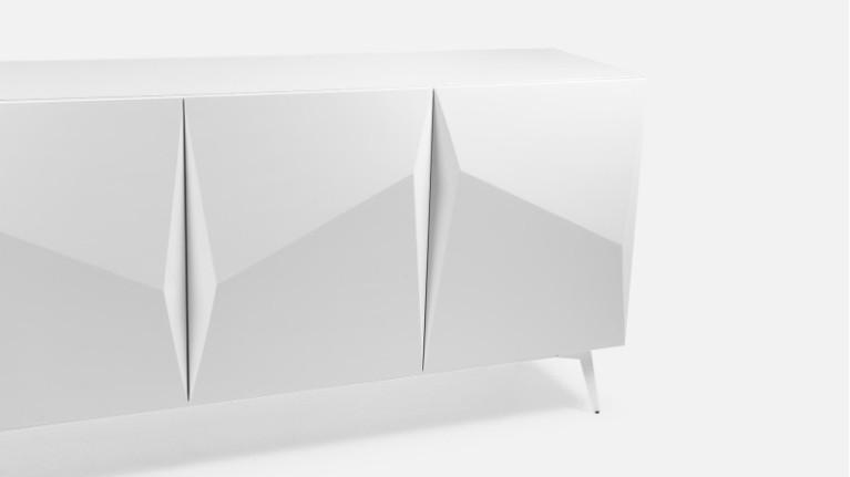 ORIGAMI 4-door sideboard in high-gloss lacquer | Minimalist design