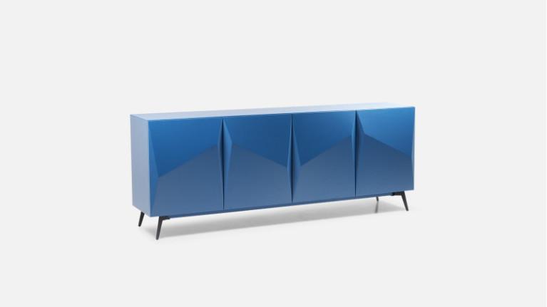 4-door sideboard mat lacquer ORIGAMI | Minimalist design