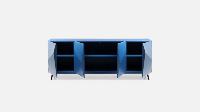 4-door sideboard mat lacquer ORIGAMI | Minimalist design