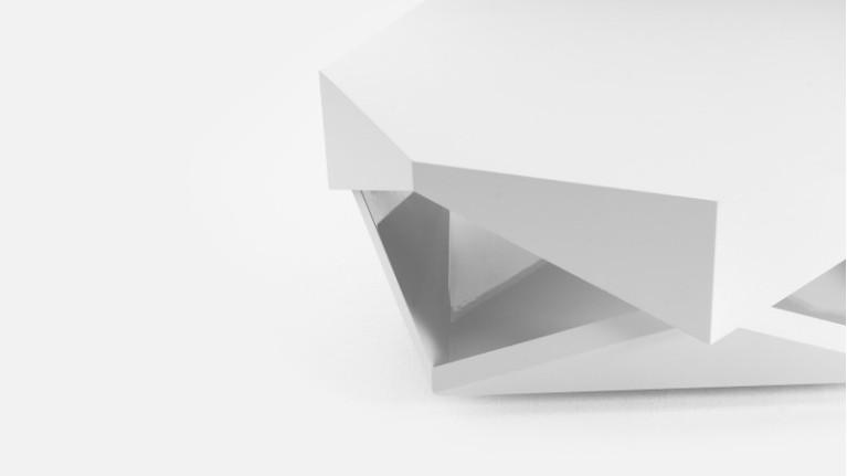 White lacquer coffee table ORIGAMI | Minimalist design