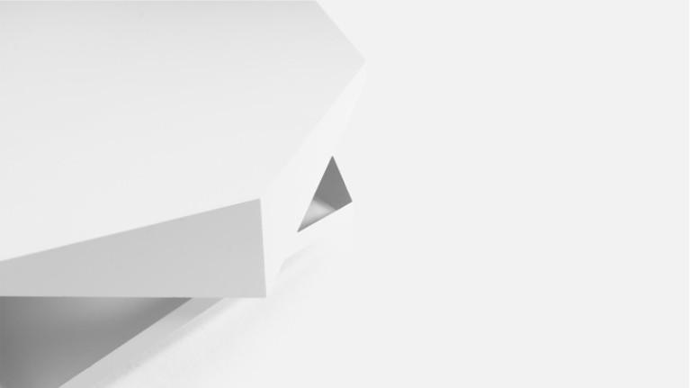 White lacquer coffee table ORIGAMI | Minimalist design