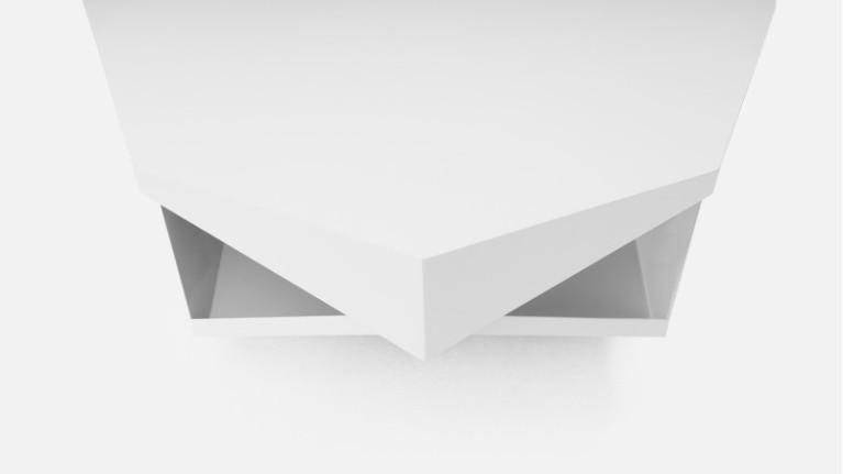 White lacquer coffee table ORIGAMI | Minimalist design