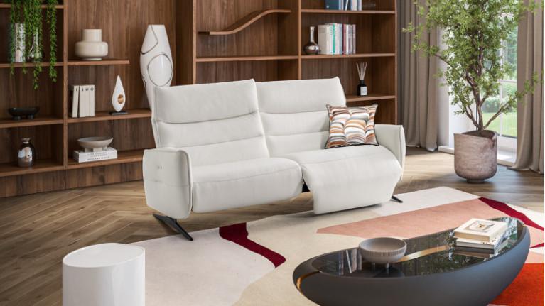 ZEUS 3-seater leather electric recliner sofa | Comfort and relaxation