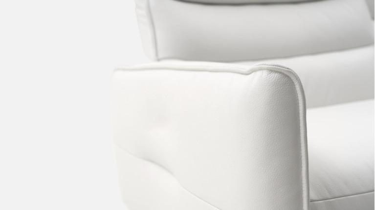 3-seater leather manual recliner sofa ZEUS | Comfort and relaxation