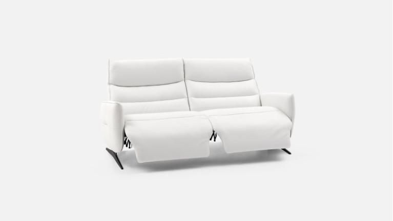 3-seater leather manual recliner sofa ZEUS | Comfort and relaxation