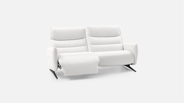 3-seater leather manual recliner sofa ZEUS | Comfort and relaxation