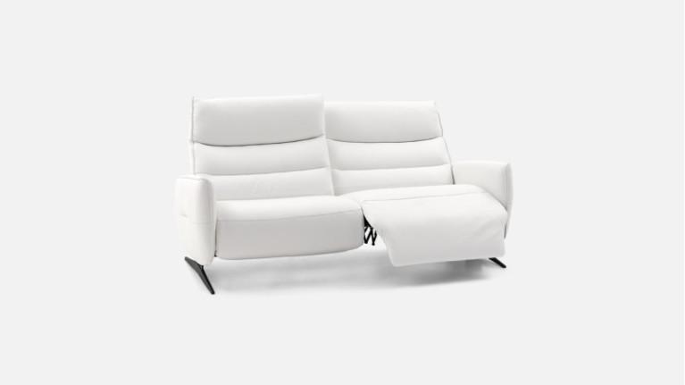 3-seater leather manual recliner sofa ZEUS | Comfort and relaxation