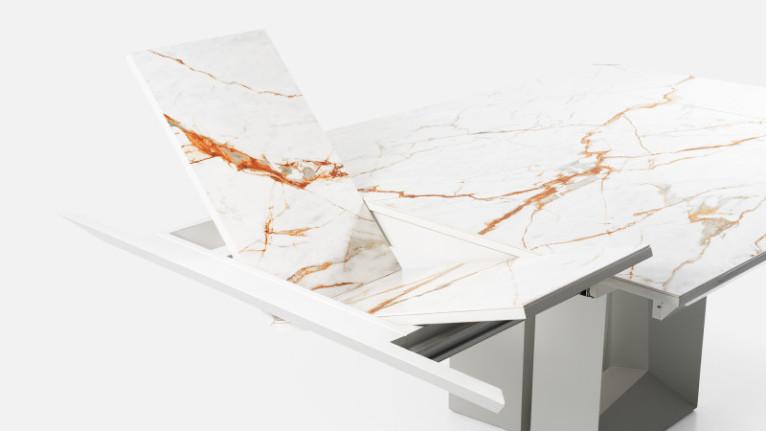 ORIGAMI square extendable dining table | Minimalist design