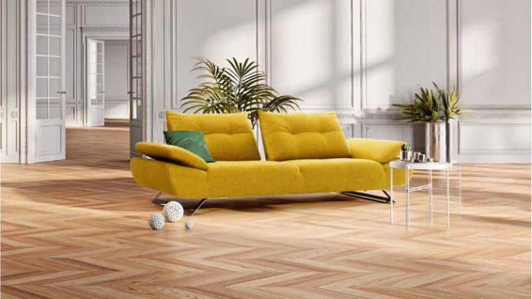 Straight sofa, soft seat, adjustable seat, LEVEL