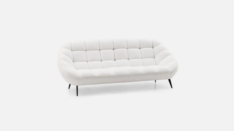 3-seater leather sofa DIAMANT | A refined vintage interior