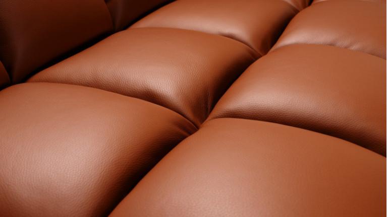 3-seater leather sofa DIAMANT | A refined vintage interior