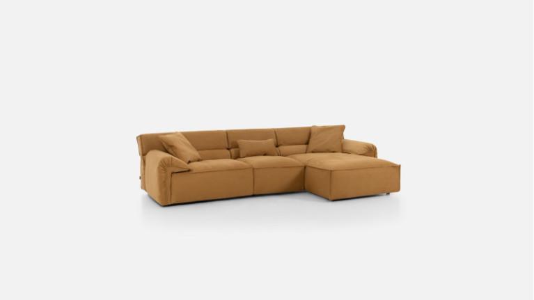 VOLA fabric corner sofa chaise longue | Generous dimensions