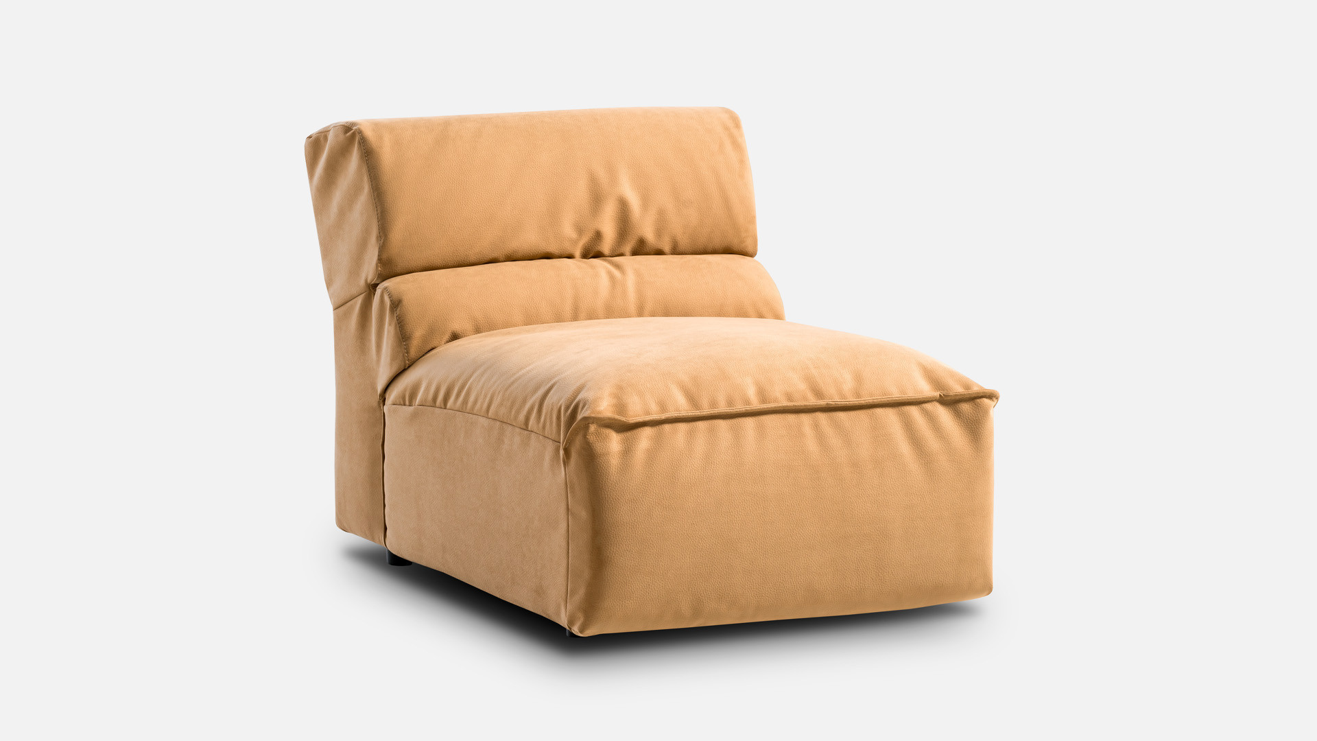Fireside chair in brown nubuck-effect fabric VOLA