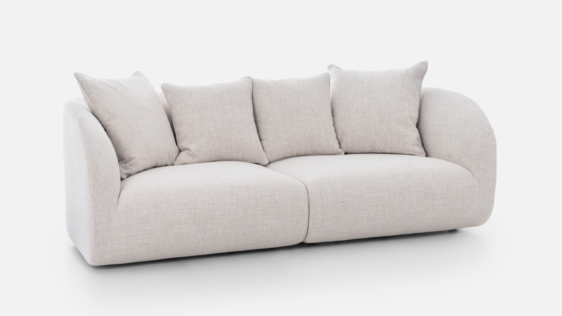Wrap-around sofa in beige RIVA