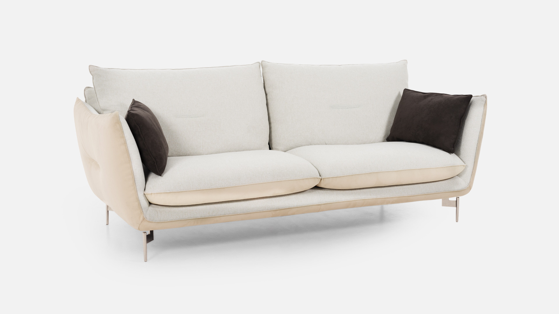 FLUFFY sofa in feather and bi-material