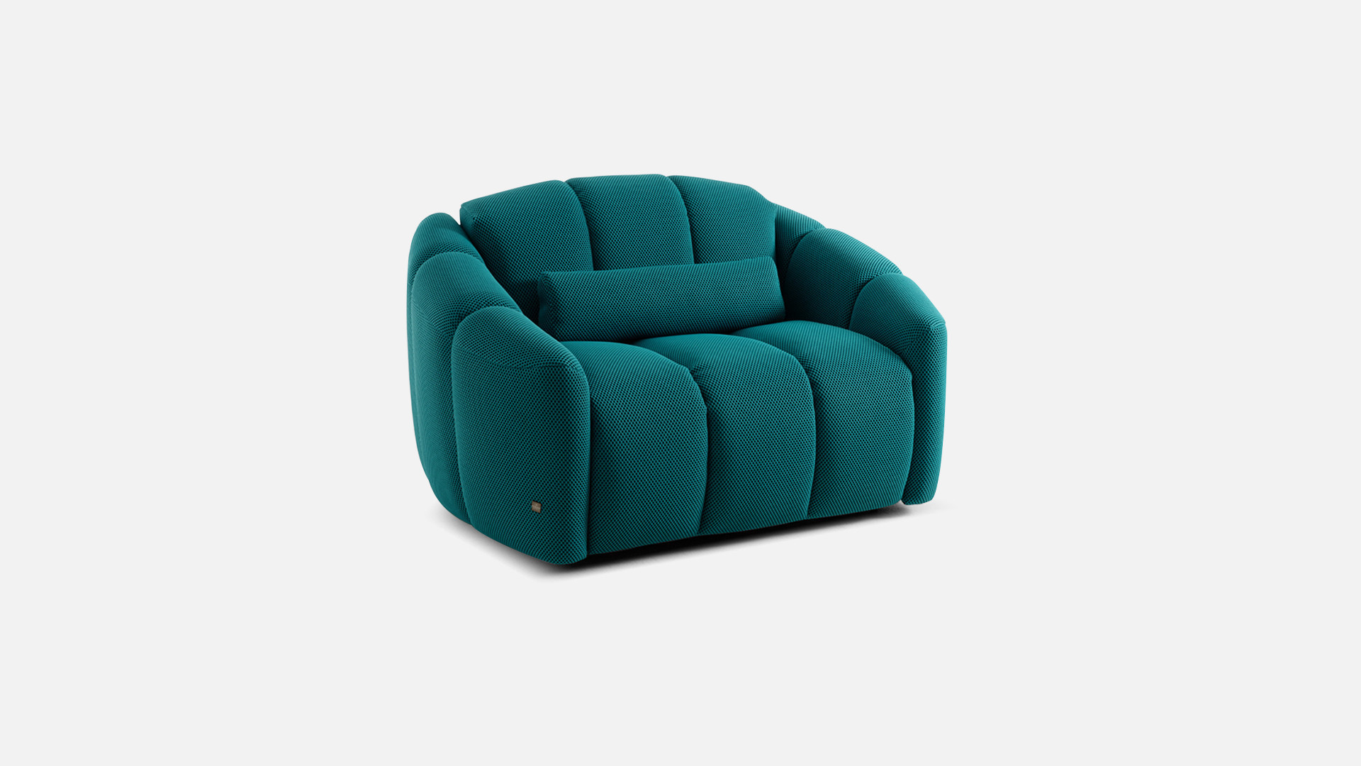 TEDDY convertible armchair - Duck blue 3D fabric