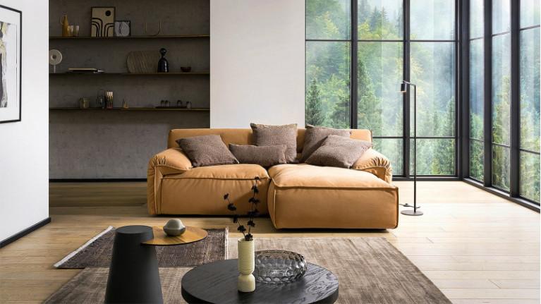VOLA fabric corner sofa chaise longue | Generous dimensions