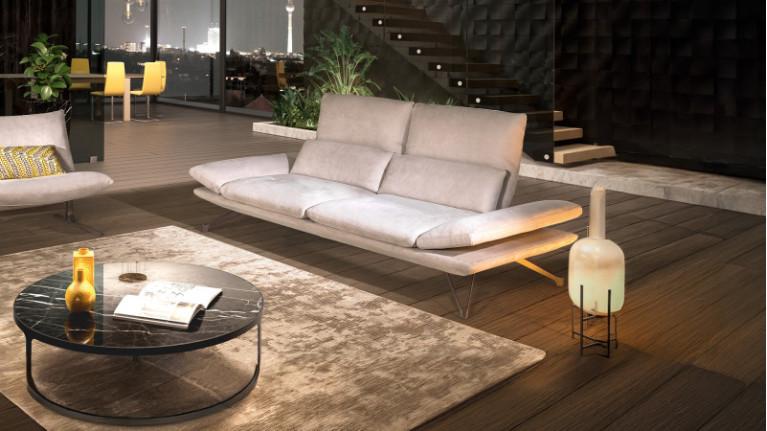 Canapé ALADIN | Straight sofa with adjustable headrests