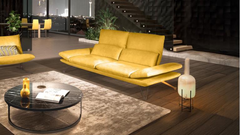 Canapé ALADIN | Straight sofa with adjustable headrests