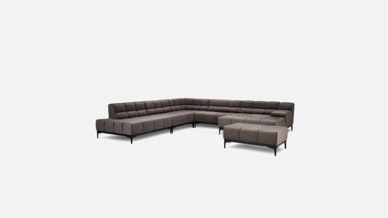 Large panoramic corner sofa OASIS | Adjustable seat depth