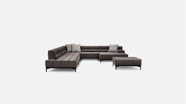 Large panoramic corner sofa OASIS | Adjustable seat depth