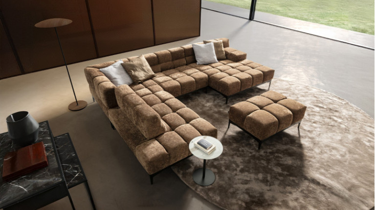 OASIS panoramic corner sofa | Adjustable seat depth