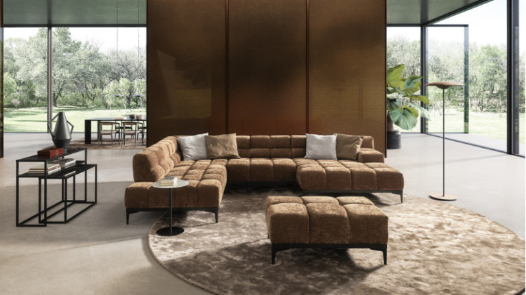 OASIS panoramic corner sofa | Adjustable seat depth
