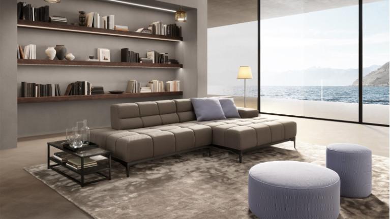 OASIS corner sofa chaise longue | Adjustable seat depth