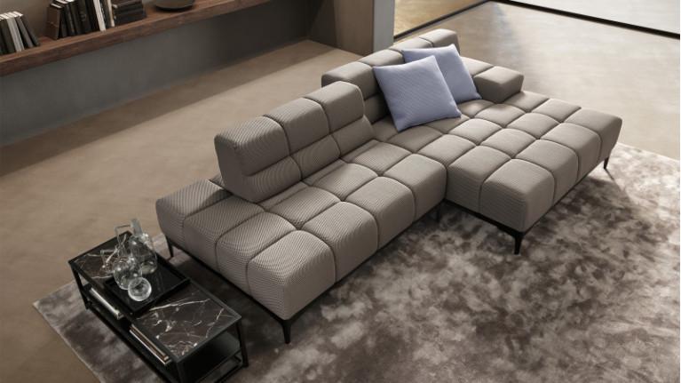 OASIS corner sofa chaise longue | Adjustable seat depth