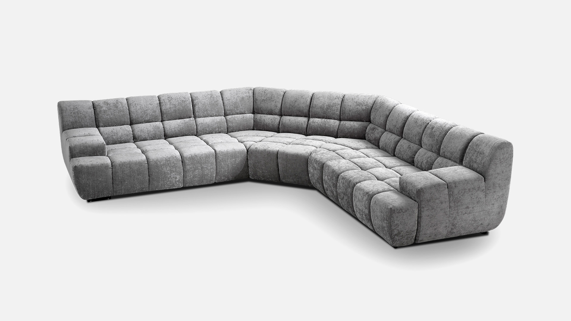 CIELO grey upholstered corner sofa