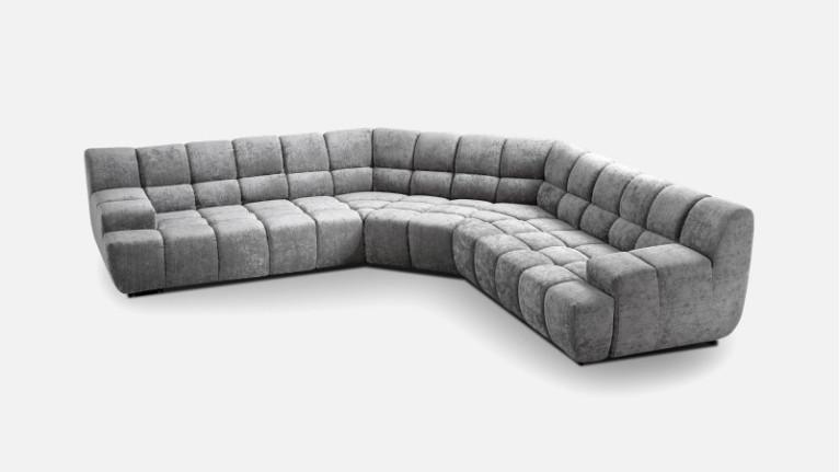 CIELO grey upholstered corner sofa