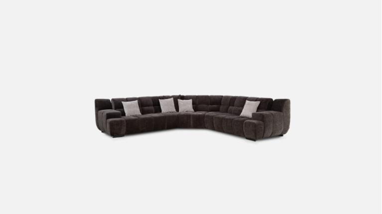 CIELO fabric corner sofa | Adjustable seat depth