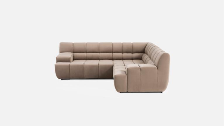 CIELO fabric corner sofa | Adjustable seat depth