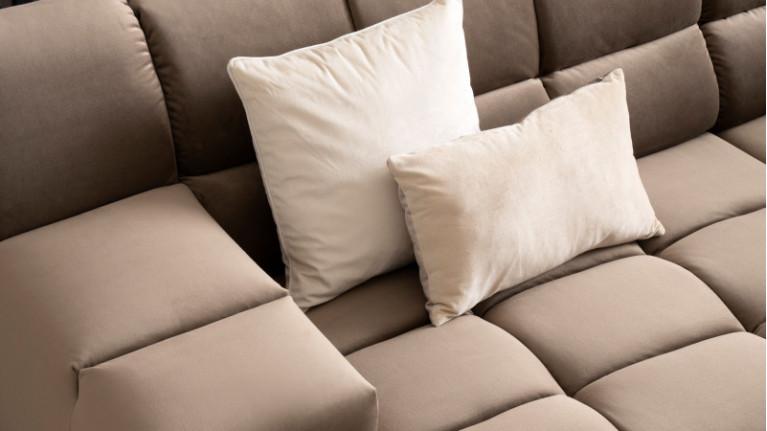 CIELO fabric corner sofa | Adjustable seat depth