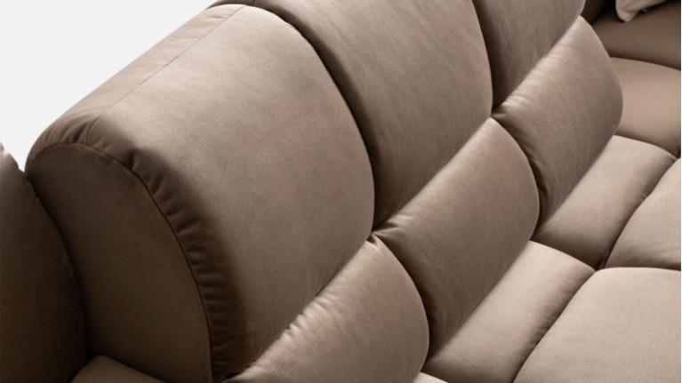 CIELO fabric corner sofa | Adjustable seat depth