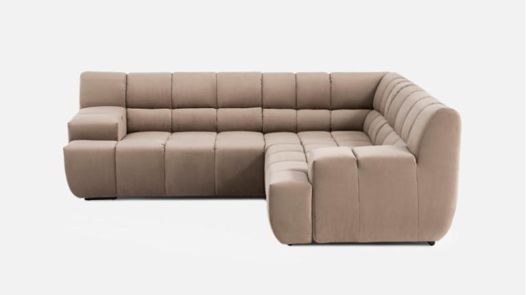 CIELO fabric corner sofa | Adjustable seat depth