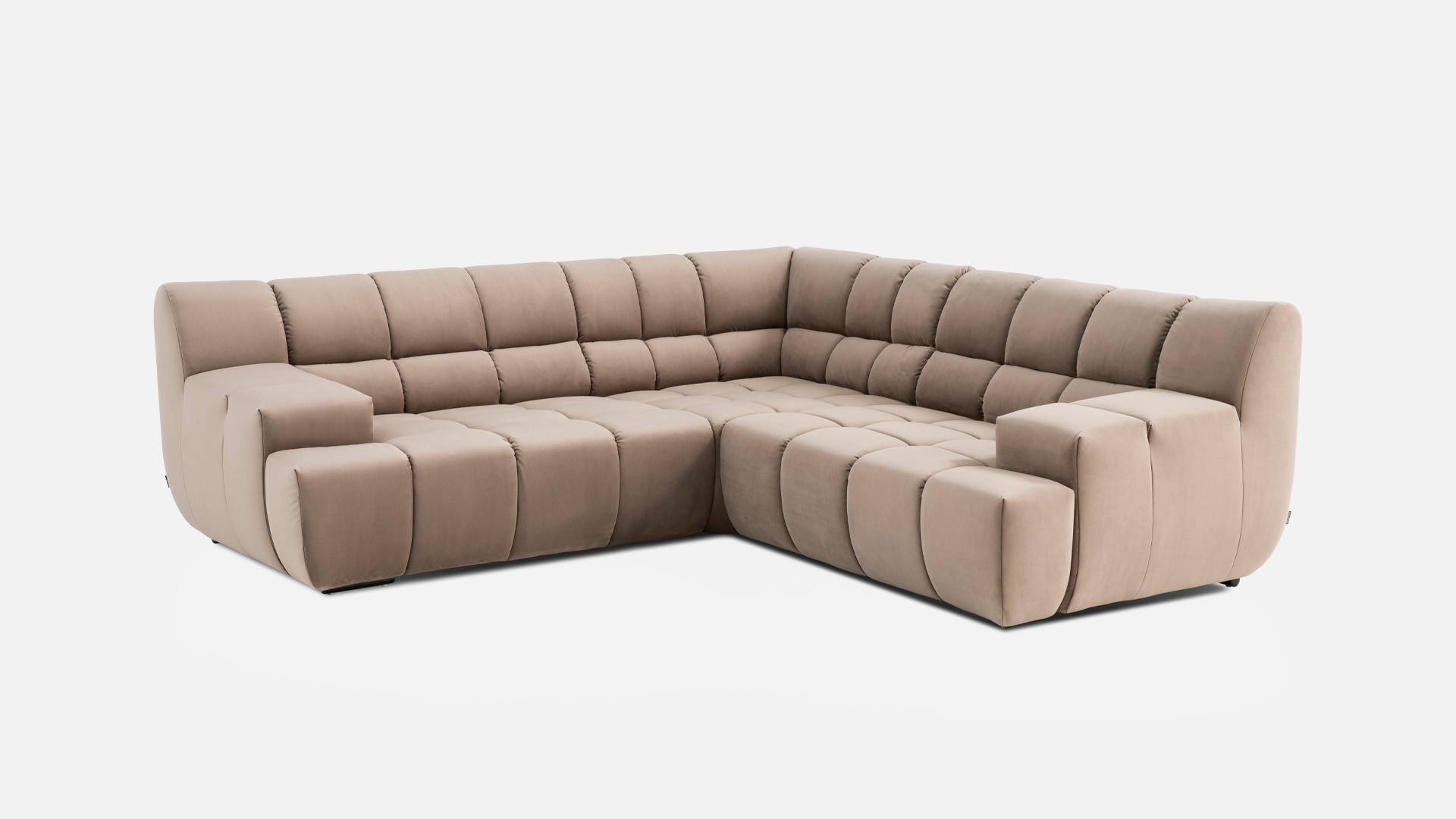CIELO beige upholstered corner sofa